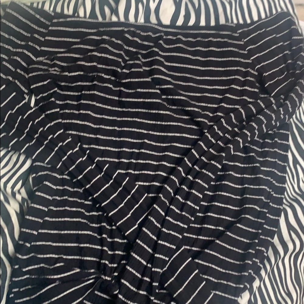- Striped off the shoulder top